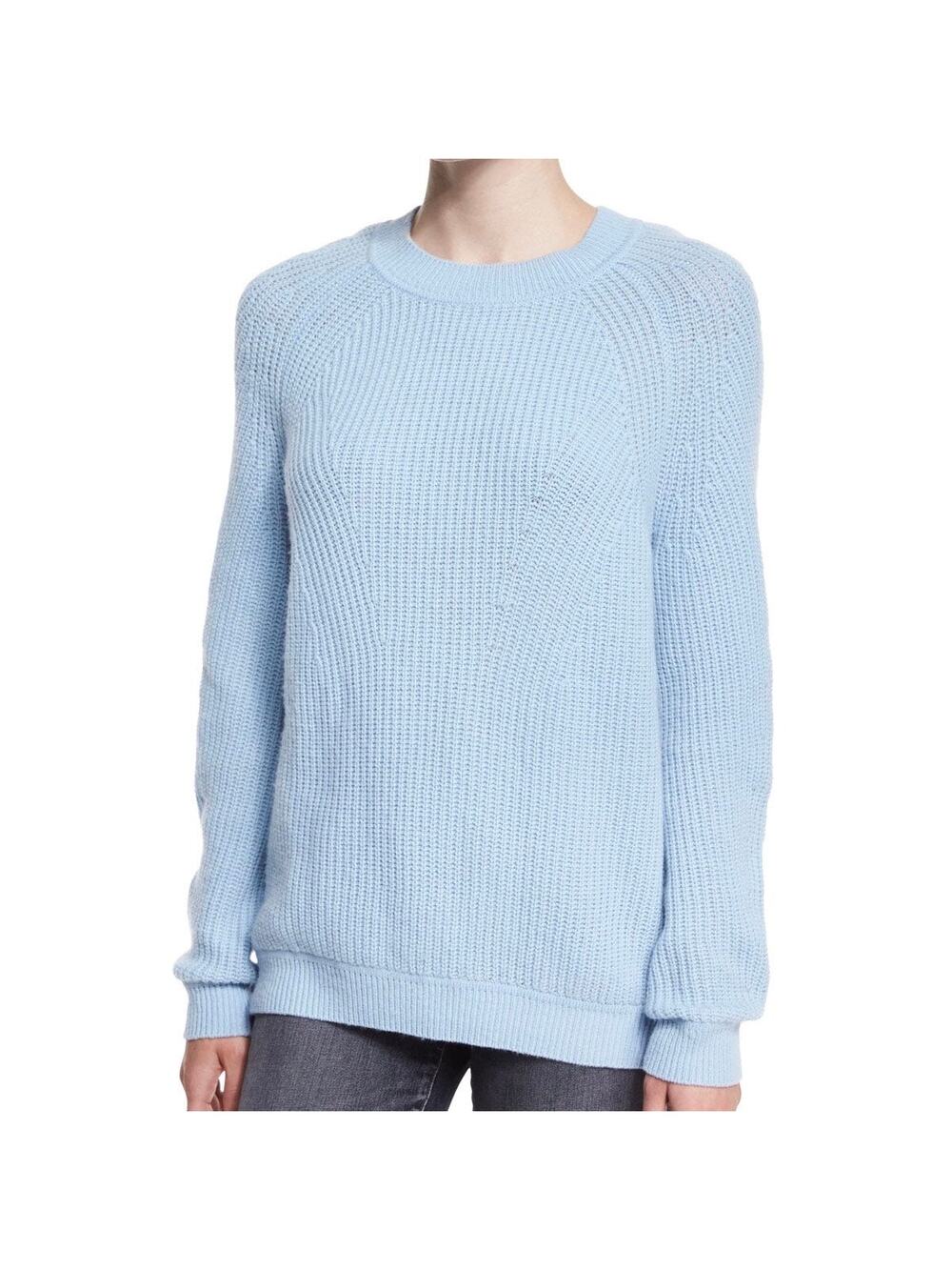 Vince Directional Ribbed Wool Cashmere Blend Crewneck Sweater Size Small - Picture 1 of 15